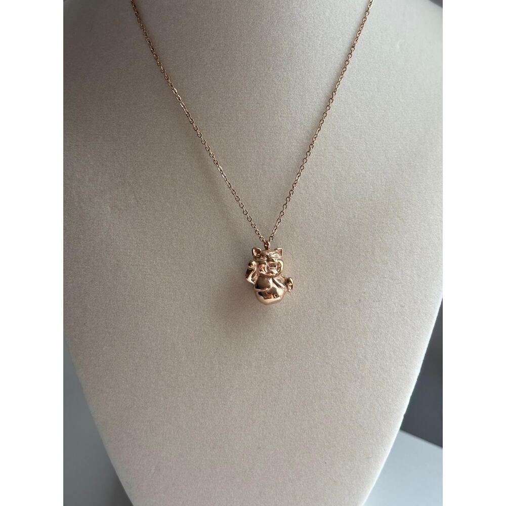 Rose Gold Lucky  Necklace Stainless Steel Cute Pendant Dainty Gift - Picture 6 of 7